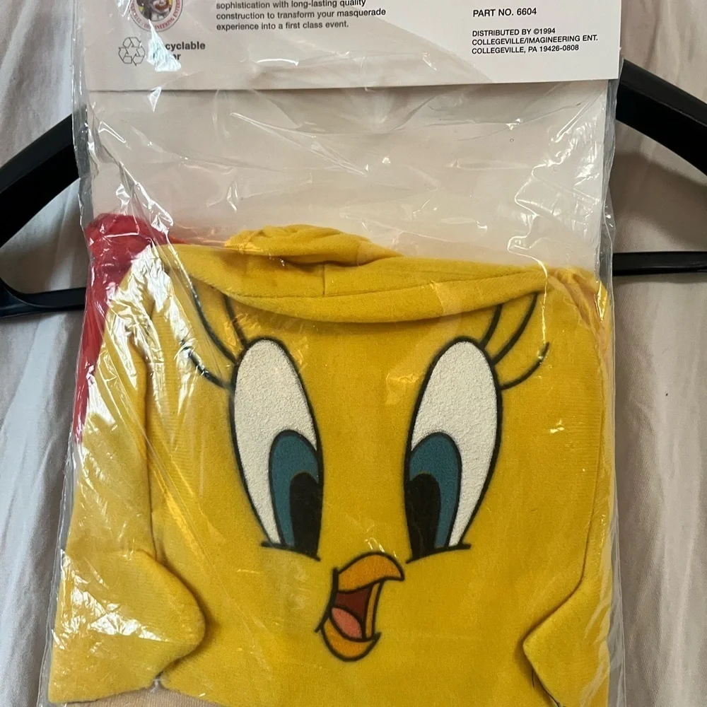 Vintage Looney Tunes Tweety Bird Costume Jumpsuit & Headpiece - Children Age 1-2
